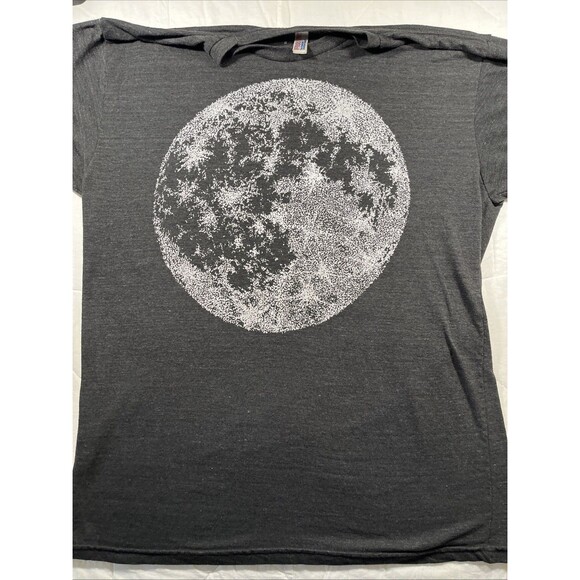 Full Moon Astronomy Print Mens Graphic T shirt size L - Picture 1 of 4